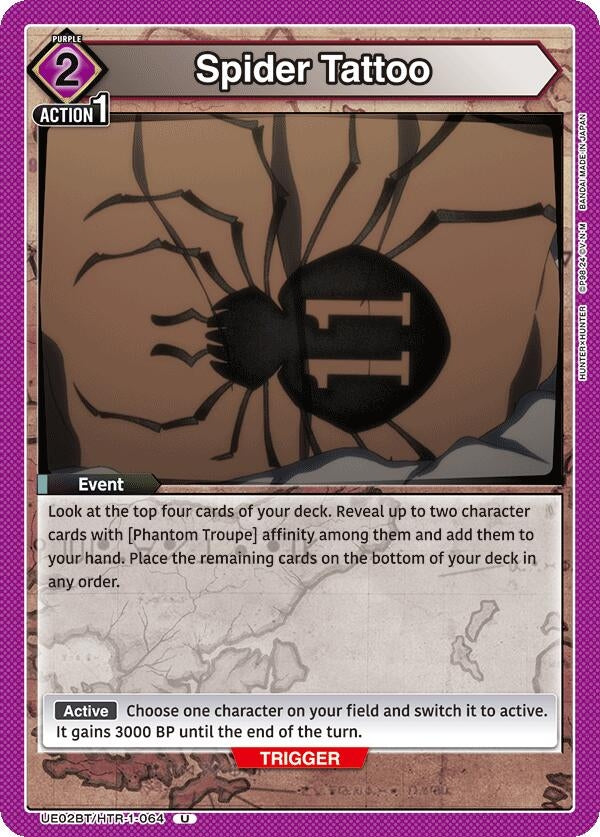 Image for Spider Tattoo (UE02BT/HTR-1-064) (UE02BT: HUNTER X HUNTER) (UE02BT) - Union Arena