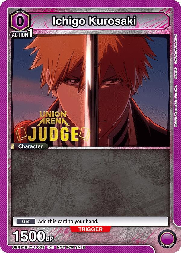 Image for Ichigo Kurosaki (039) (Judge Pack) (UEPR/BLC-1-039) (Union Arena Promotion Cards) (UEPR) - Union Arena