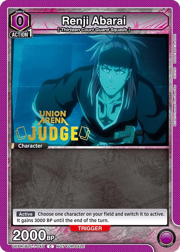 Image for Renji Abarai (045) (Judge Pack) (UEPR/BLC-1-045) (Union Arena Promotion Cards) (UEPR) - Union Arena