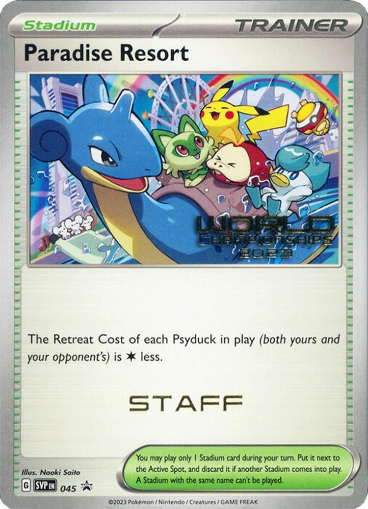 Image for Paradise Resort - 045 (World Championships 2023) [Staff] (045) (SV: Scarlet & Violet Promo Cards) (SVP) - Pokemon