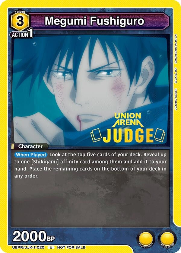 Image for Megumi Fushiguro (020) (Judge Pack) (UEPR/JJK-1-020) (Union Arena Promotion Cards) (UEPR) - Union Arena