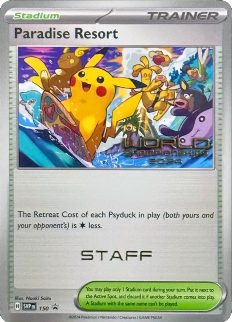 Image for Paradise Resort - 150 (World Championships 2024) [Staff] (150) (SV: Scarlet & Violet Promo Cards) (SVP) - Pokemon