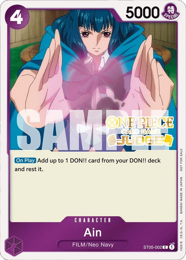 Image for Ain (Judge Pack Vol. 4) (ST05-002) (One Piece Promotion Cards) (OP-PR) - One Piece Card Game