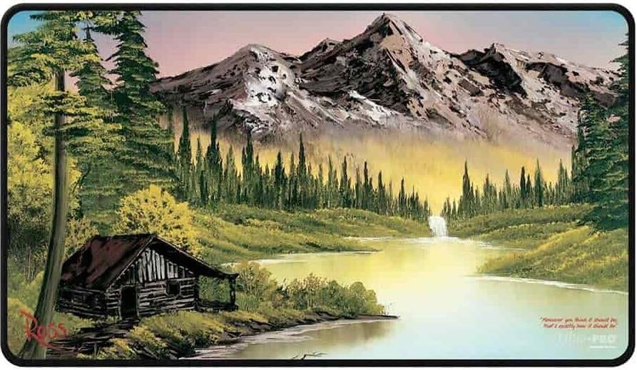 Image for Bob Ross Black-Stitched Playmat - Mountain Retreat - Playmats