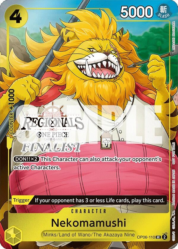 Image for Nekomamushi (Offline Regional 2024 Vol. 3) [Finalist] (OP06-110) (One Piece Promotion Cards) (OP-PR) - One Piece Card Game
