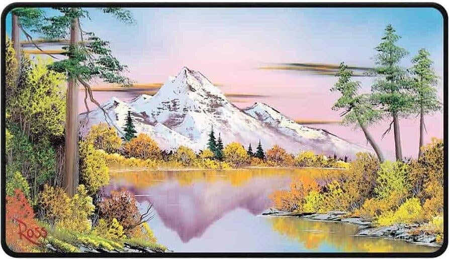 Image for Bob Ross Black-Stitched Playmat - Mighty Mountain Lake - Playmats