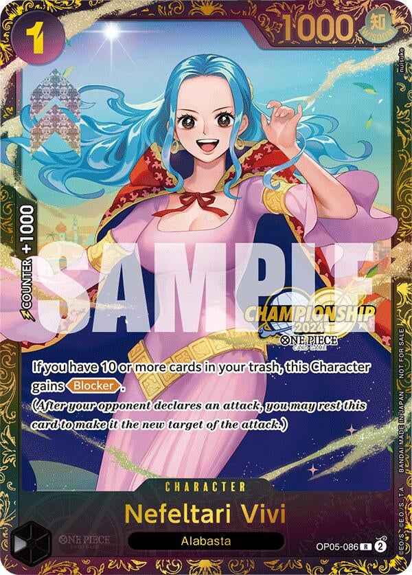 Image for Nefeltari Vivi (October Championship 2024 Store Regionals) (OP05-086) (One Piece Promotion Cards) (OP-PR) - One Piece Card Game