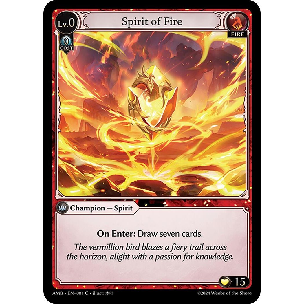 Image for Spirit of Fire (001) (Mortal Ambition) - Grand Archive TCG