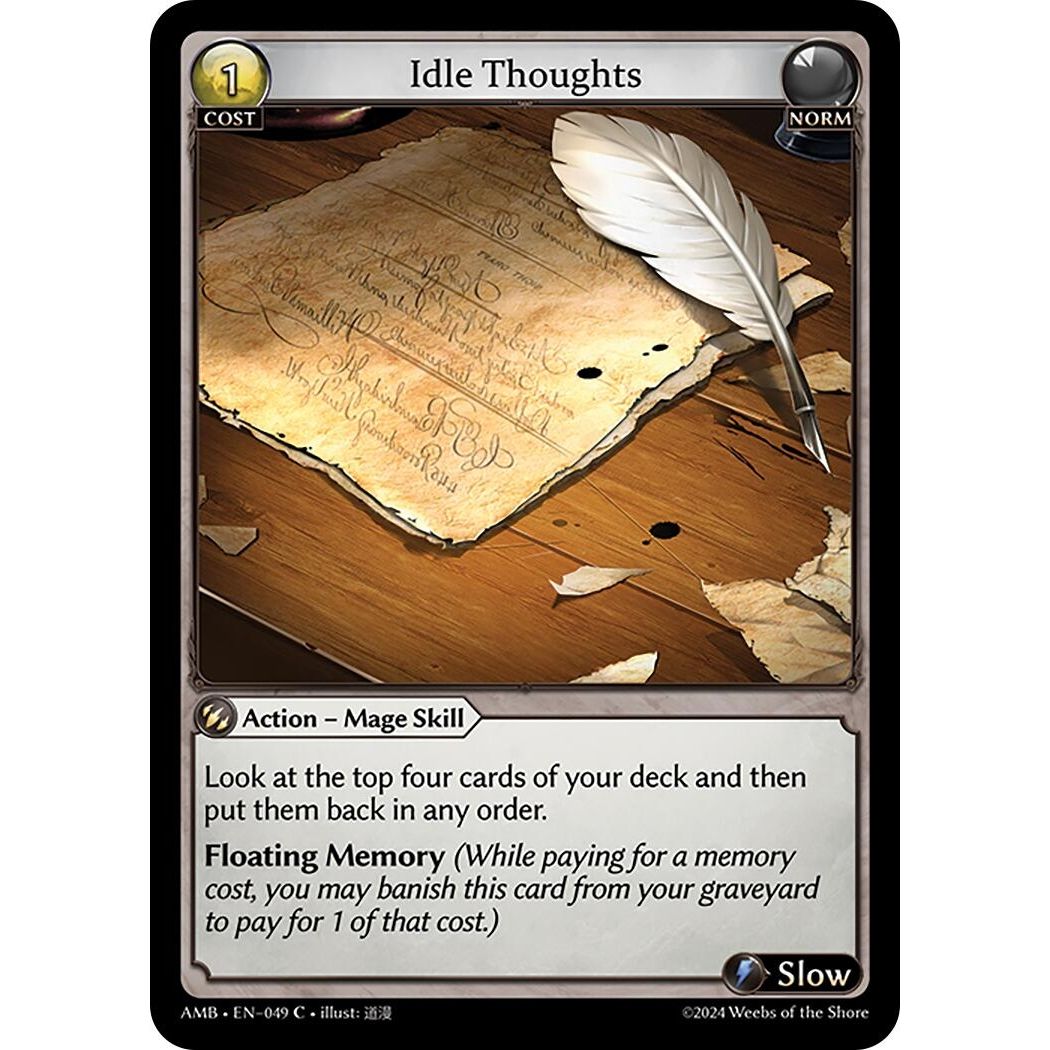 Image for Idle Thoughts (049) (Mortal Ambition) - Grand Archive TCG