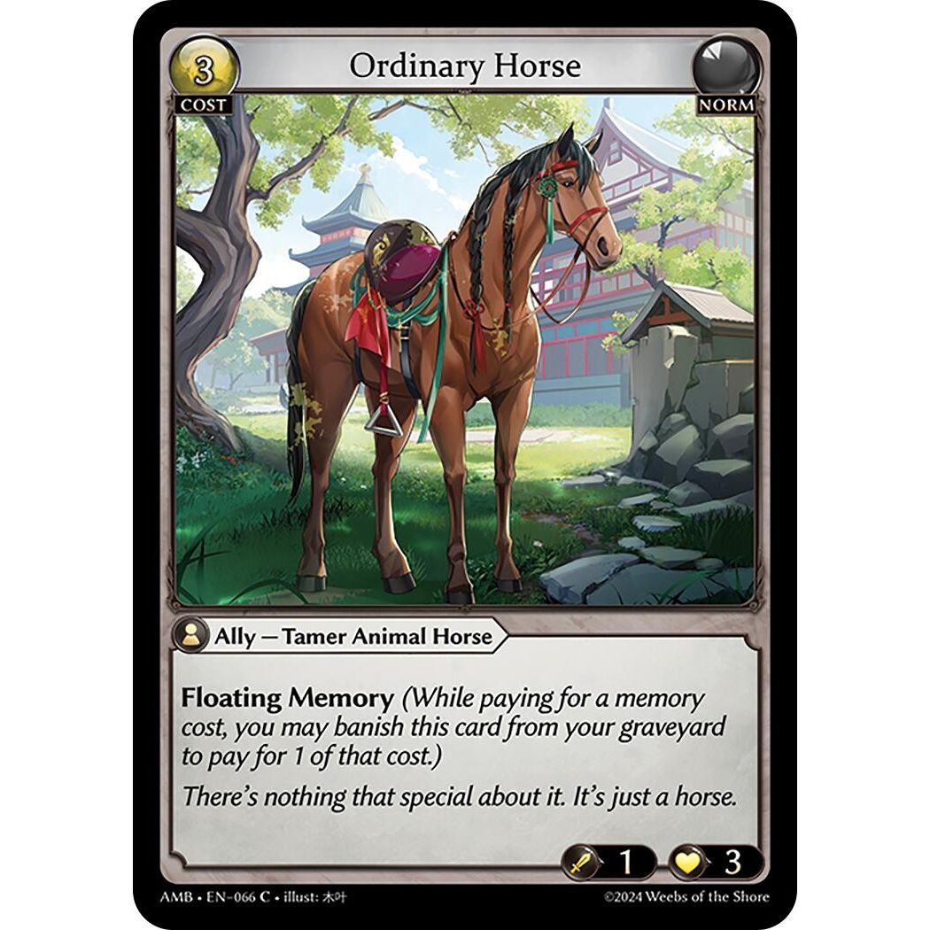 Image for Ordinary Horse (066) (Mortal Ambition) - Grand Archive TCG