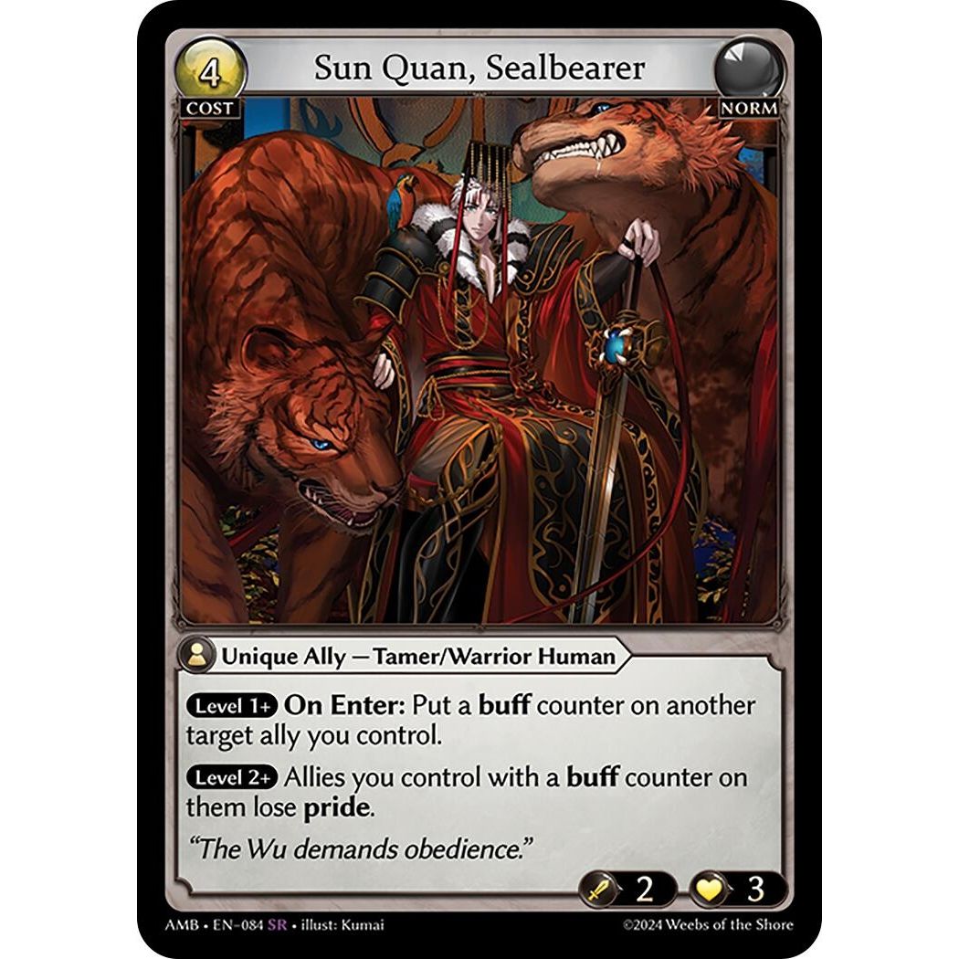 Image for Sun Quan, Sealbearer (084) (Mortal Ambition) - Grand Archive TCG
