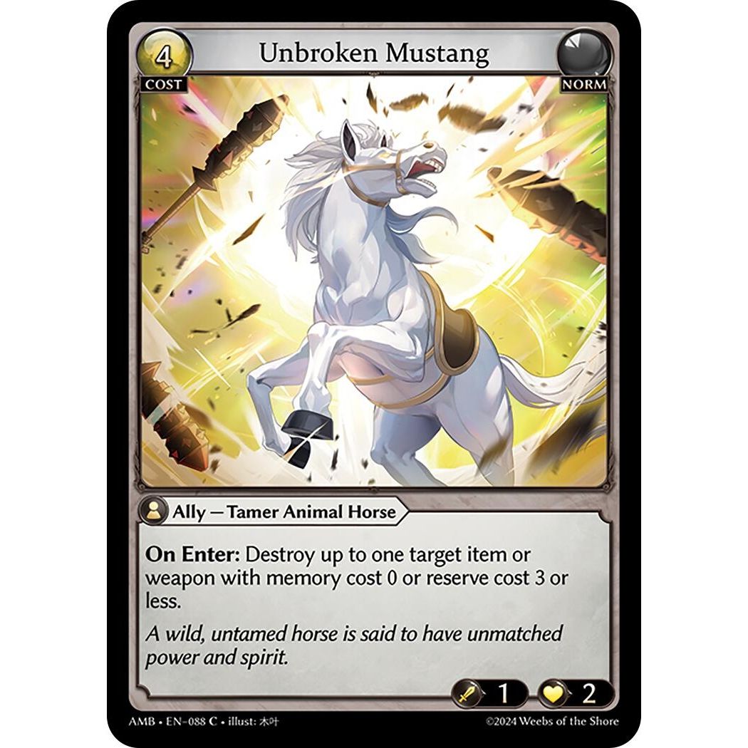 Image for Unbroken Mustang (088) (Mortal Ambition) - Grand Archive TCG