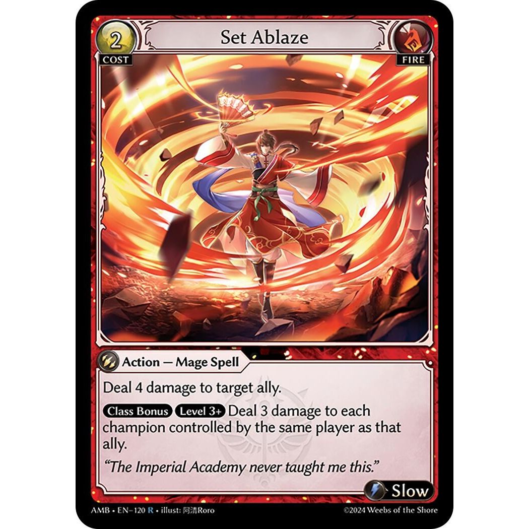 Image for Set Ablaze (120) (Mortal Ambition) - Grand Archive TCG