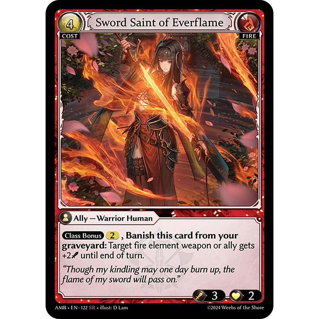 Image for Sword Saint of Everflame (122) (Mortal Ambition) - Grand Archive TCG