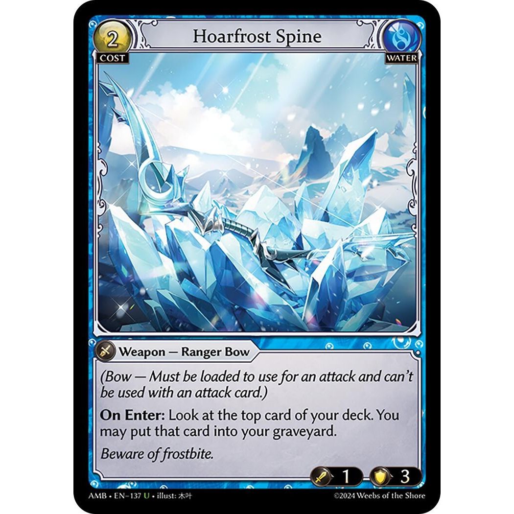Image for Hoarfrost Spine (137) (Mortal Ambition) - Grand Archive TCG