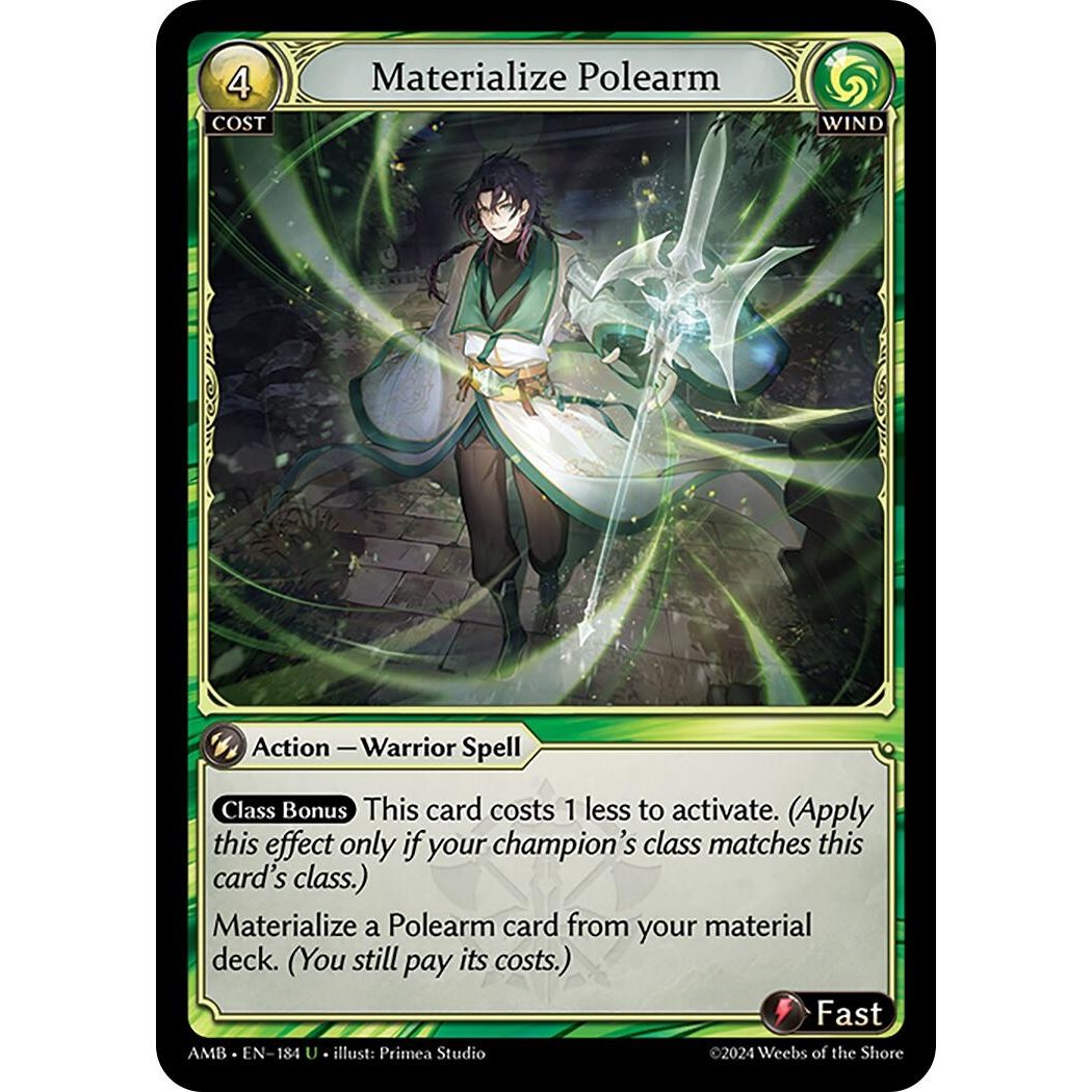 Image for Materialize Polearm (184) (Mortal Ambition) - Grand Archive TCG