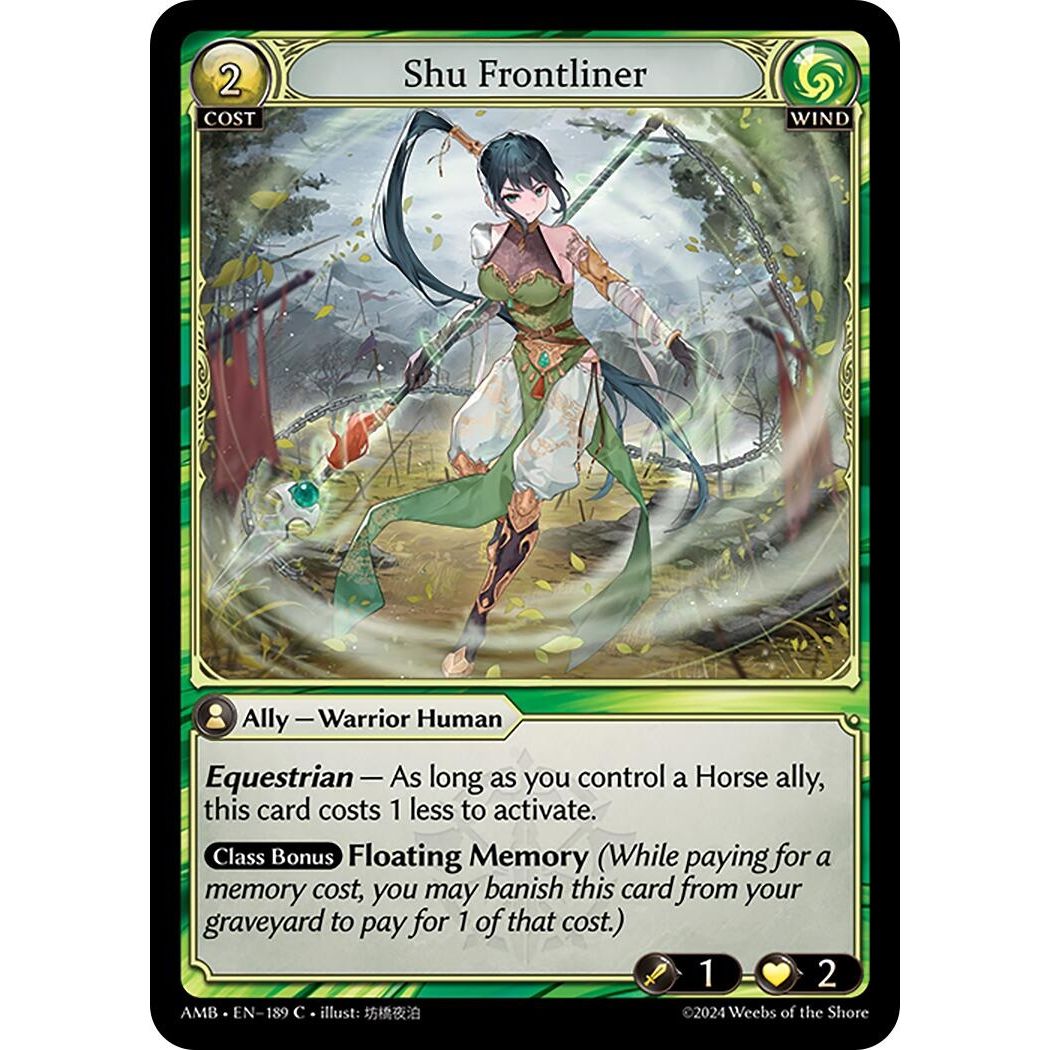 Image for Shu Frontliner (189) (Mortal Ambition) - Grand Archive TCG
