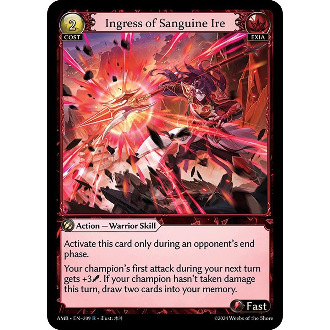 Image for Ingress of Sanguine Ire (209) (Mortal Ambition) - Grand Archive TCG