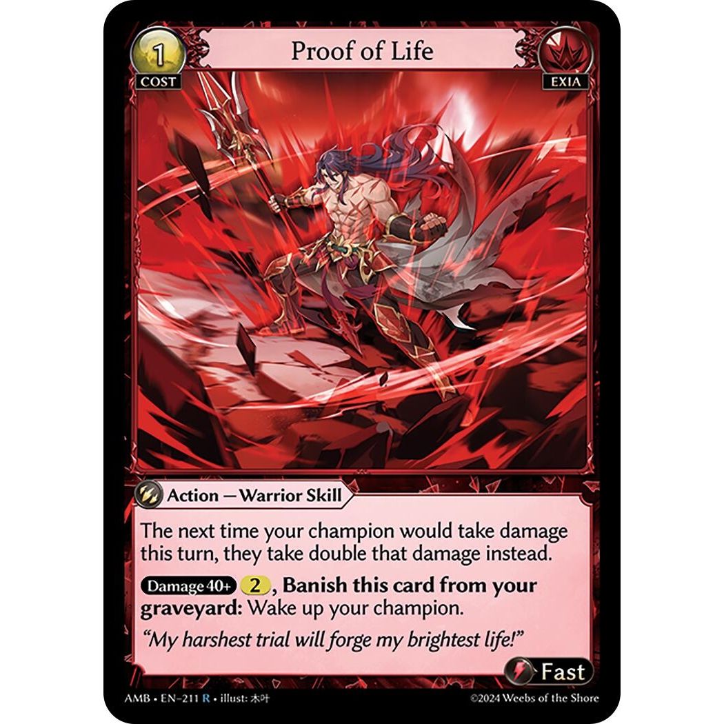 Image for Proof of Life (211) (Mortal Ambition) - Grand Archive TCG