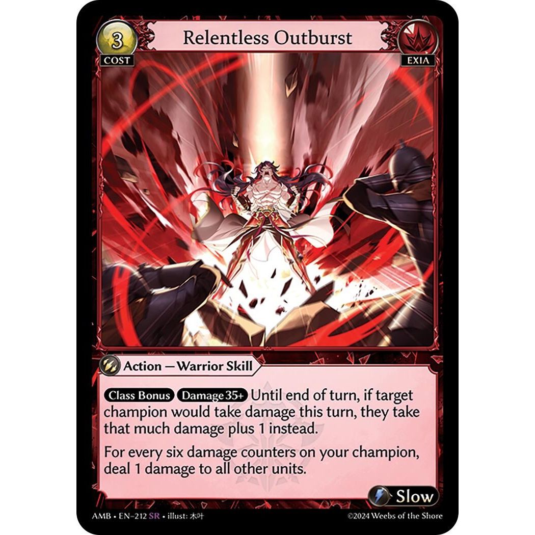 Image for Relentless Outburst (212) (Mortal Ambition) - Grand Archive TCG