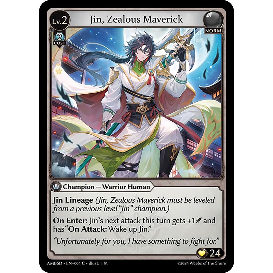 Image for Jin, Zealous Maverick (004) (Mortal Ambition Starter Decks) - Grand Archive TCG