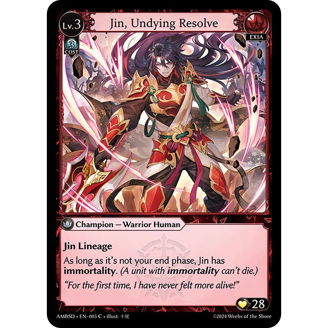 Image for Jin, Undying Resolve (005) (Mortal Ambition Starter Decks) - Grand Archive TCG
