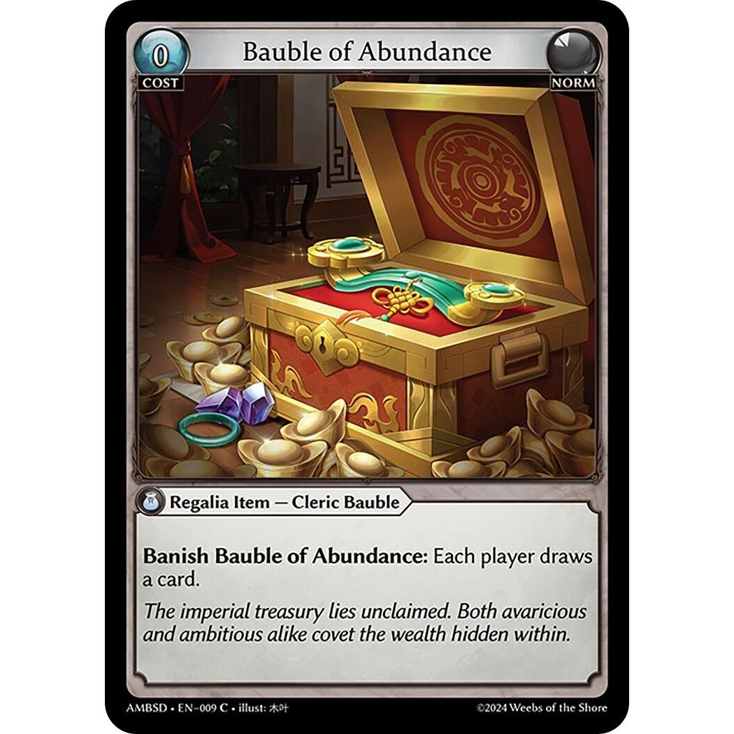 Image for Bauble of Abundance (009) (Mortal Ambition Starter Decks) - Grand Archive TCG