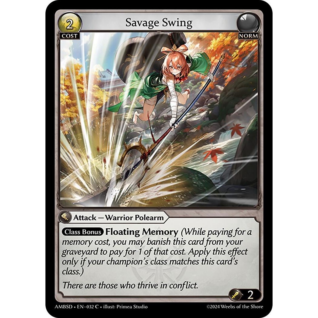 Image for Savage Swing (032) (Mortal Ambition Starter Decks) - Grand Archive TCG