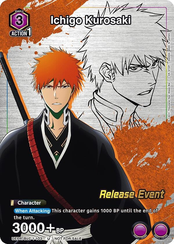 Image for Ichigo Kurosaki (Release Event Participation) (UEPR/BLC-1-103) (UE01BT: BLEACH: Thousand-Year Blood War Release Event Cards) (UE01BT_RE) - Union Arena