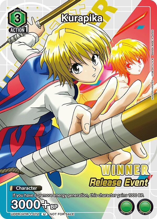 Image for Kurapika (Release Event Winner) (UEPR/HTR-1-072) (UE02BT: HUNTER X HUNTER Release Event Cards) (UE02BT_RE) - Union Arena