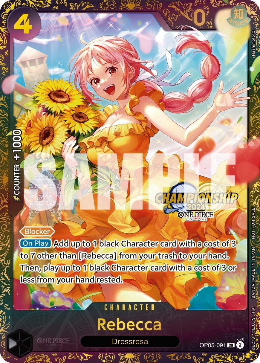 Image for Rebecca (October Championship 2024 Online Regional) (OP05-091) (One Piece Promotion Cards) (OP-PR) - One Piece Card Game