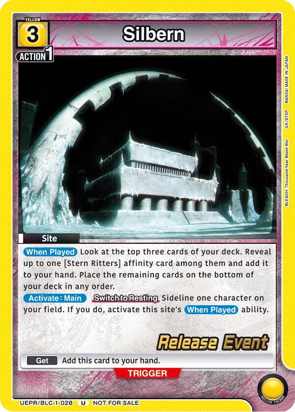 Image for Silbern (UEPR/BLC-1-028) (UE01BT: BLEACH: Thousand-Year Blood War Release Event Cards) (UE01BT_RE) - Union Arena
