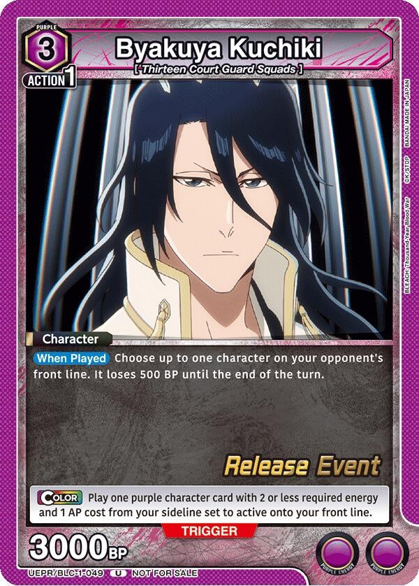 Image for Byakuya Kuchiki (049) (UEPR/BLC-1-049) (UE01BT: BLEACH: Thousand-Year Blood War Release Event Cards) (UE01BT_RE) - Union Arena