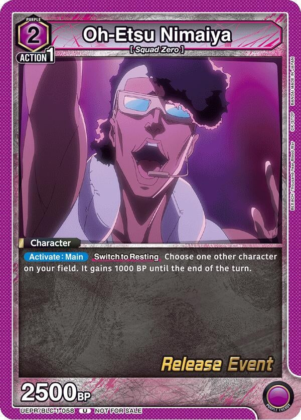 Image for Oh-Etsu Nimaiya (UEPR/BLC-1-058) (UE01BT: BLEACH: Thousand-Year Blood War Release Event Cards) (UE01BT_RE) - Union Arena
