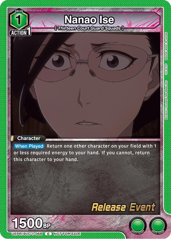 Image for Nanao Ise (UEPR/BLC-1-068) (UE01BT: BLEACH: Thousand-Year Blood War Release Event Cards) (UE01BT_RE) - Union Arena
