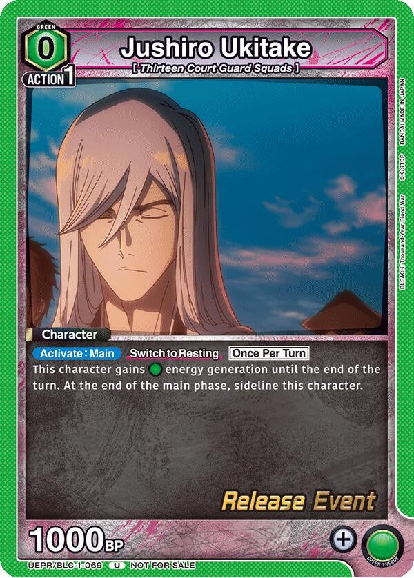 Image for Jushiro Ukitake (UEPR/BLC-1-069) (UE01BT: BLEACH: Thousand-Year Blood War Release Event Cards) (UE01BT_RE) - Union Arena