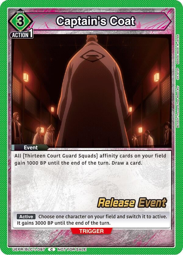 Image for Captain's Coat (UEPR/BLC-1-097) (UE01BT: BLEACH: Thousand-Year Blood War Release Event Cards) (UE01BT_RE) - Union Arena