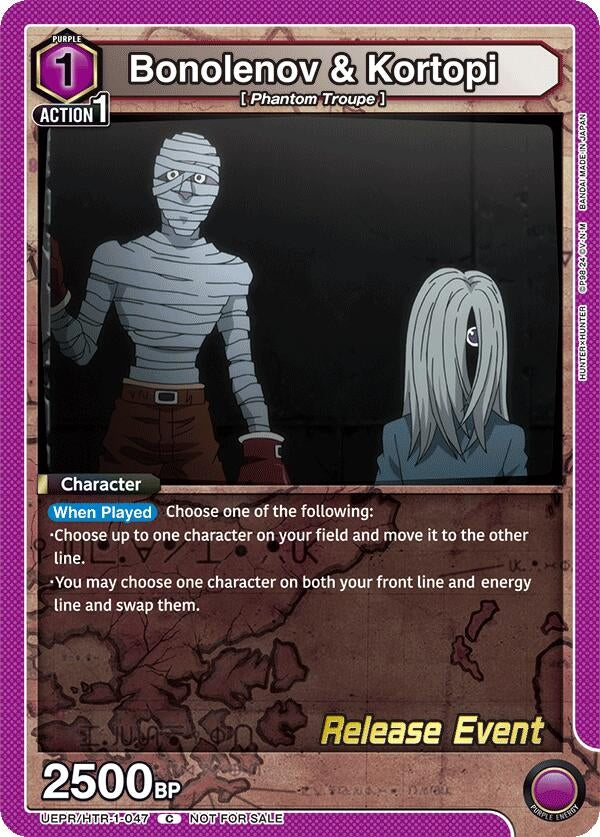 Image for Bonolenov & Kortopi (UEPR/HTR-1-047) (UE02BT: HUNTER X HUNTER Release Event Cards) (UE02BT_RE) - Union Arena