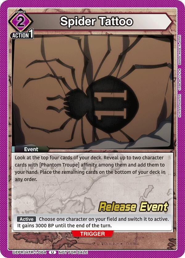 Image for Spider Tattoo (UEPR/HTR-1-064) (UE02BT: HUNTER X HUNTER Release Event Cards) (UE02BT_RE) - Union Arena