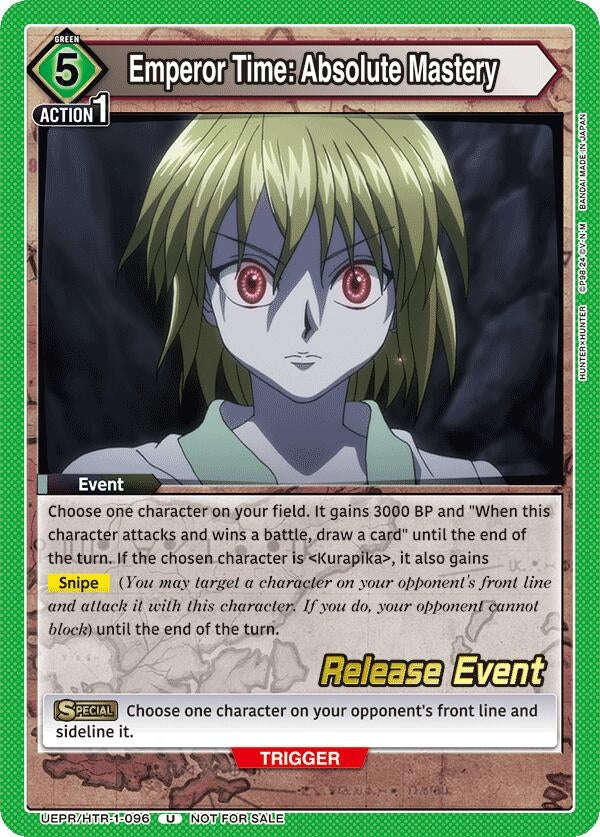 Image for Emperor Time: Absolute Mastery (UEPR/HTR-1-096) (UE02BT: HUNTER X HUNTER Release Event Cards) (UE02BT_RE) - Union Arena