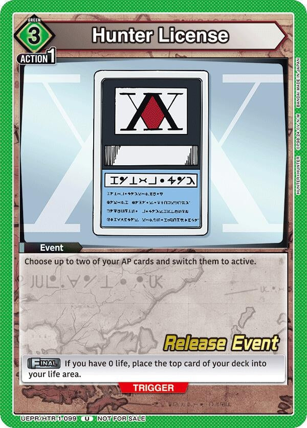 Image for Hunter License (UEPR/HTR-1-099) (UE02BT: HUNTER X HUNTER Release Event Cards) (UE02BT_RE) - Union Arena