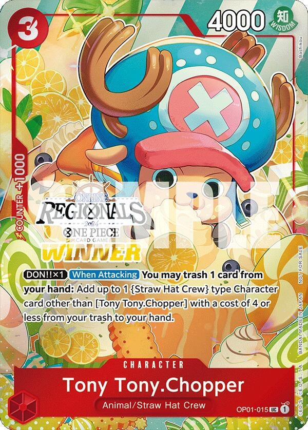 Image for Tony Tony.Chopper (Online Regional 2024 Vol. 3) [Winner] (OP01-015) (One Piece Promotion Cards) (OP-PR) - One Piece Card Game