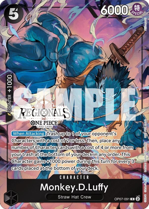 Image for Monkey.D.Luffy (091) (Offline Regional 2024 Vol. 3) (OP07-091) (One Piece Promotion Cards) (OP-PR) - One Piece Card Game