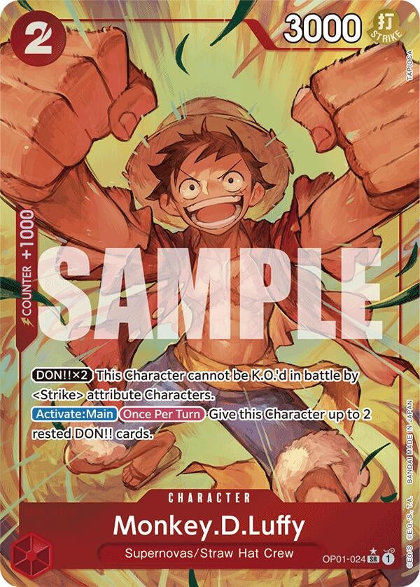 Image for Monkey.D.Luffy (OP01-024) (Alternate Art) (OP01-024) (Premium Booster -The Best-) (PRB-01) - One Piece Card Game