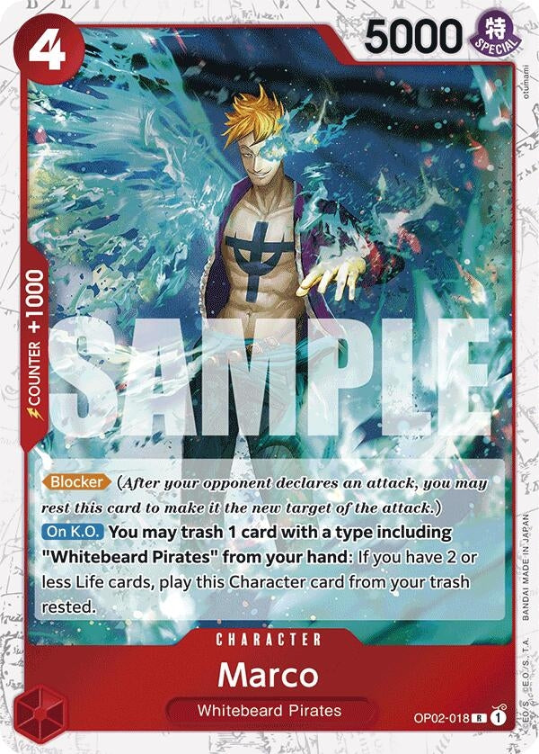 Image for Marco (Jolly Roger Foil) (OP02-018) (Premium Booster -The Best-) (PRB-01) - One Piece Card Game