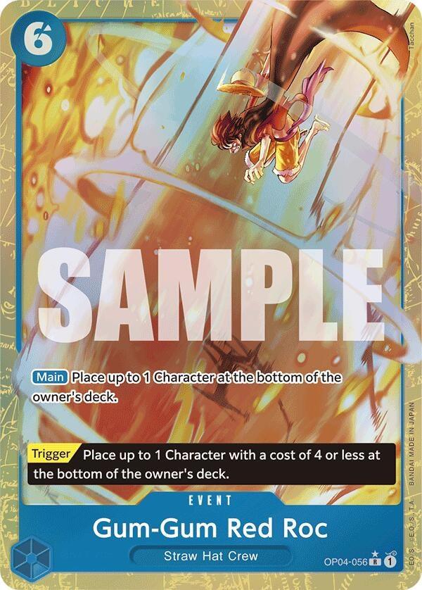 Image for Gum-Gum Red Roc (Alternate Art) (OP04-056) (Premium Booster -The Best-) (PRB-01) - One Piece Card Game