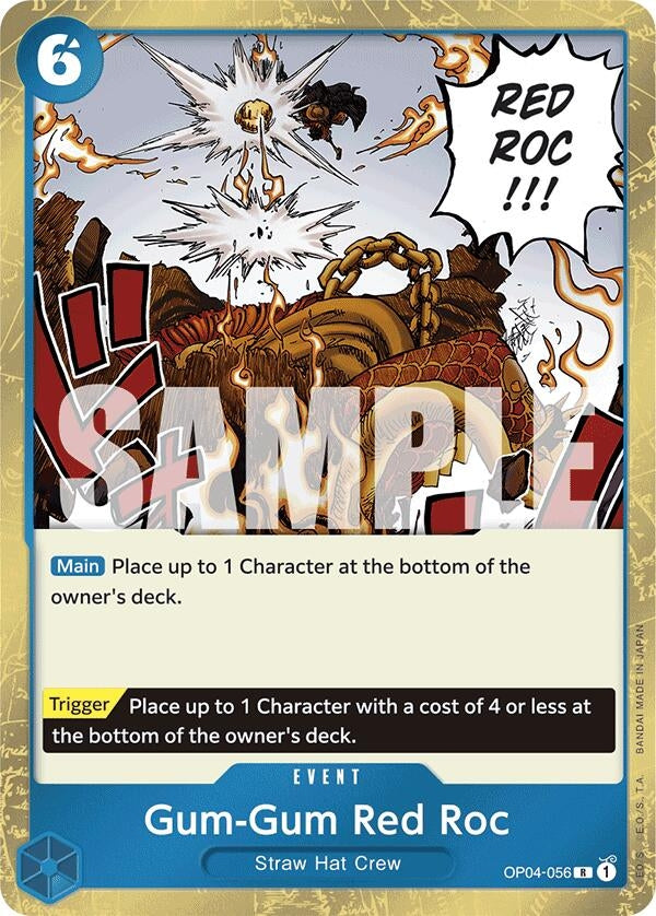 Image for Gum-Gum Red Roc (Jolly Roger Foil) (OP04-056) (Premium Booster -The Best-) (PRB-01) - One Piece Card Game