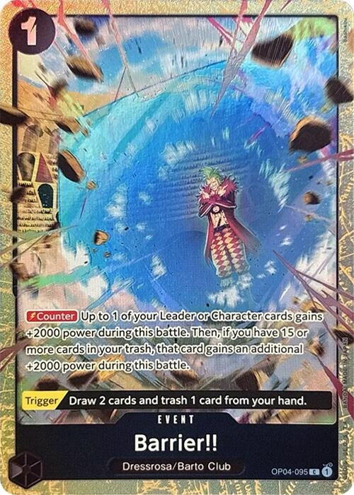 Image for Barrier!! (Premium Card Collection -Best Selection Vol. 2-) (OP04-095) (One Piece Promotion Cards) (OP-PR) - One Piece Card Game
