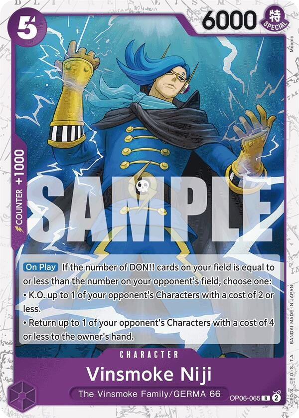 Image for Vinsmoke Niji (OP06-065) (Jolly Roger Foil) (OP06-065) (Premium Booster -The Best-) (PRB-01) - One Piece Card Game
