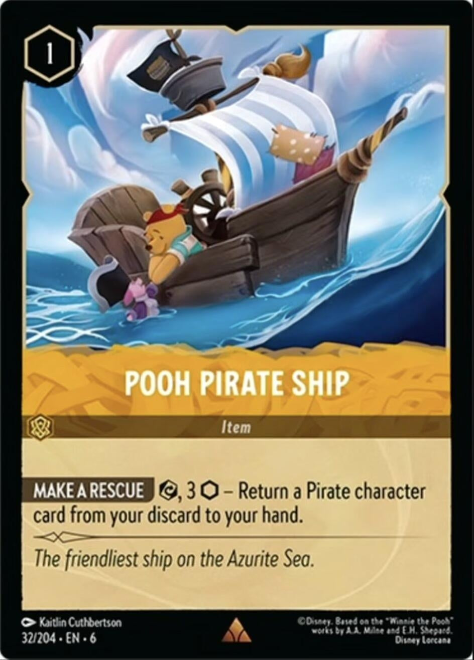 Image for Pooh Pirate Ship (32/204) (Azurite Sea) (6) - Disney Lorcana